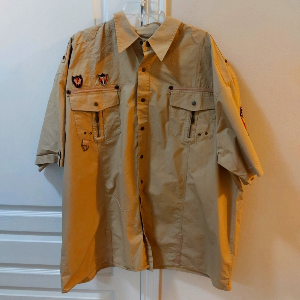Knockout Denim Products and Apparel Men Button-down Short Sleeve Shirt Size 4X